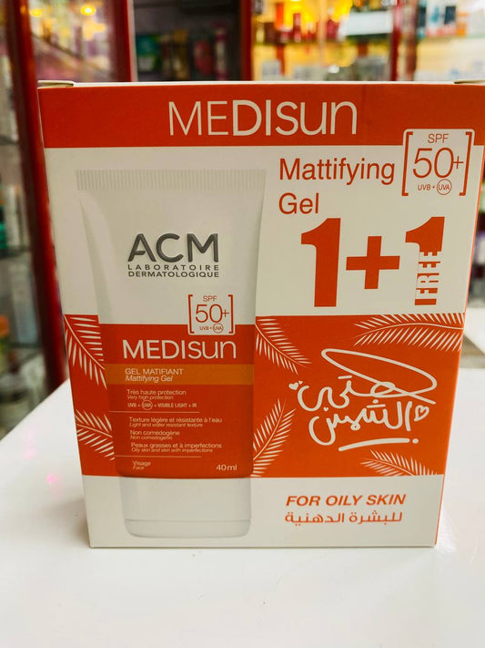 acm medisun mattifying gel 1+1 spf50
