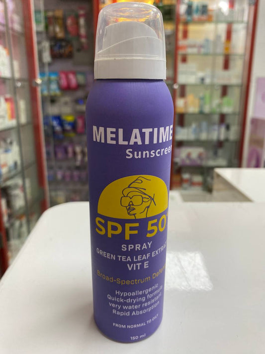 melatime sunscreen spf 50 spray 150ml