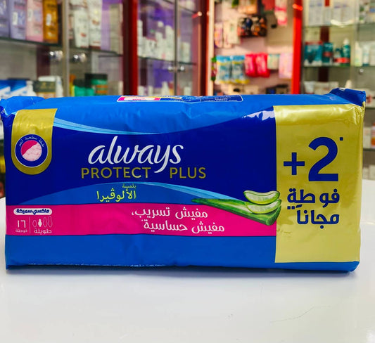 always protect plus aloe vera long 16pads