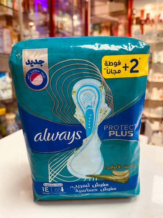always protect plus aloe vera extra long 14pads