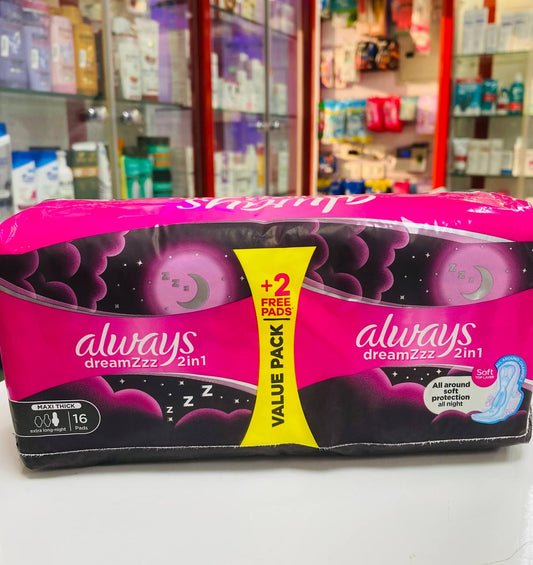 always deamzz 2in1 extra long-night 16pads