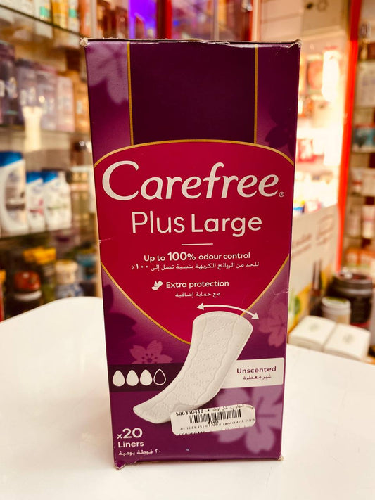 carefree plus unscented large 20 liners