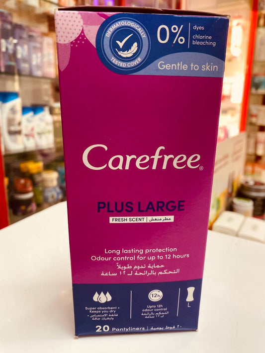 carefree plus large fresh scent 20 liners