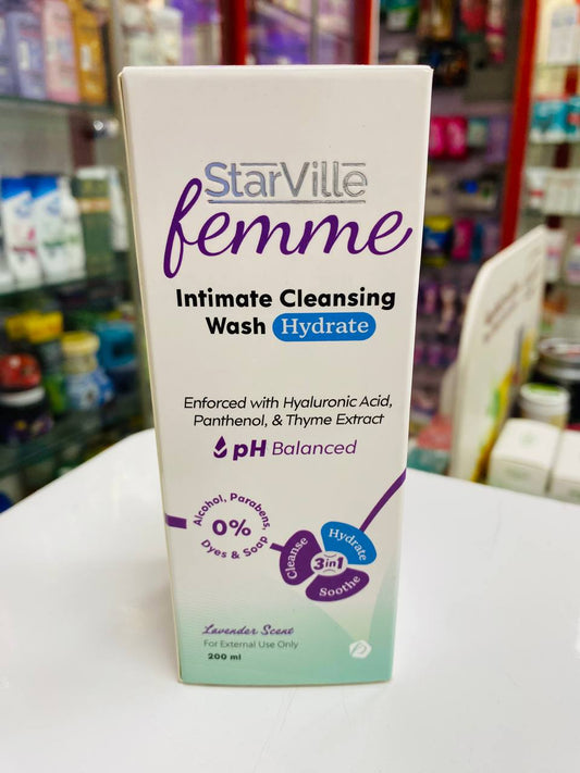 starville femme cleansing wash hydrate 200ml