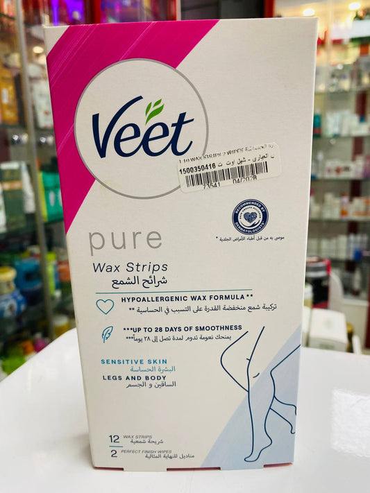 veet pure wax 12 strips