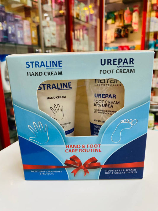 HAYAH STRALINE HANDCREAM+UREPAR FOOT CREAM