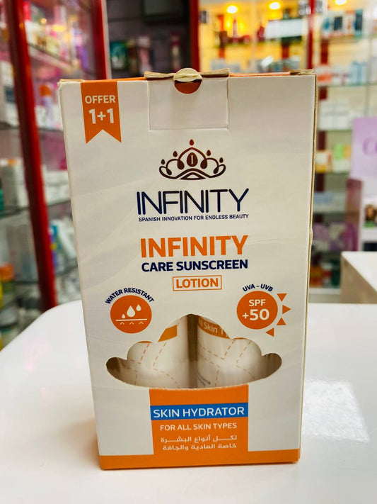 infinity SUNSCREEN LOTION spf 50 1+1free