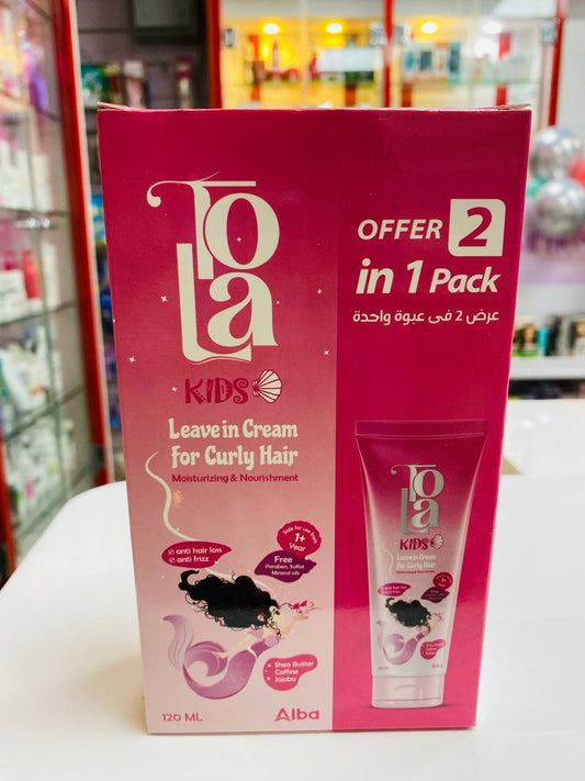 TOLA KIDS LEAVE IN CREAM CURLY HAIR120ML 1+1 OFFER