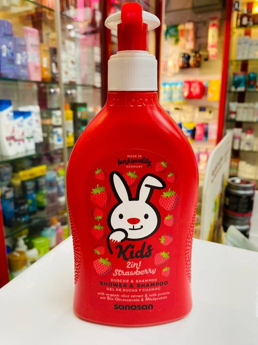 SANOSAN SHOWER& SHAMPOO STRAWBERRY 400ML